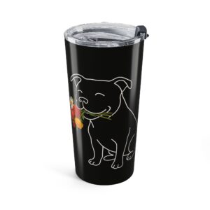 "Paws & Petals" Staffy Society Tumbler